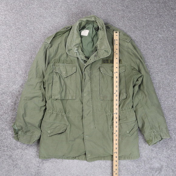 Vintage US Army OG-107 Medium Drab Green Long Sleeve Field Coat - Picture 3 of 13